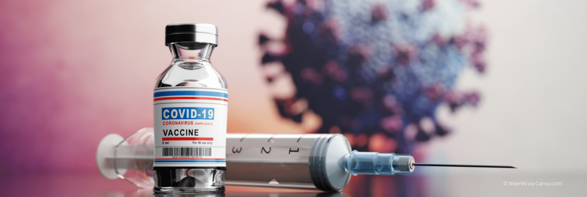Vaccine Vial w Virus Behind